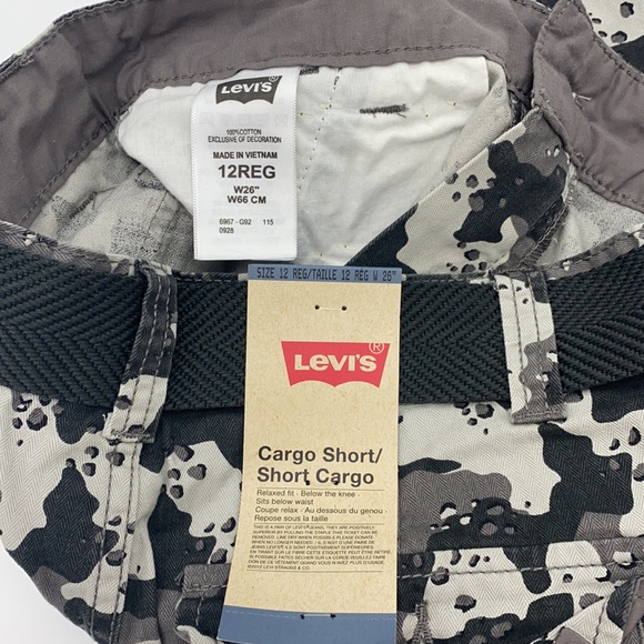 NWT Levi's Belted Cargo Shorts Boys Various Sizes - Picture 6 of 8